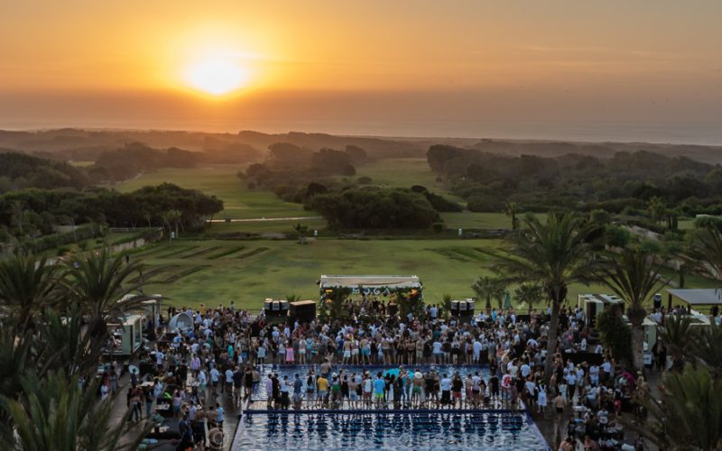 Crowd enjoying a sunset performance at MOGA Festival Essaouira 2024