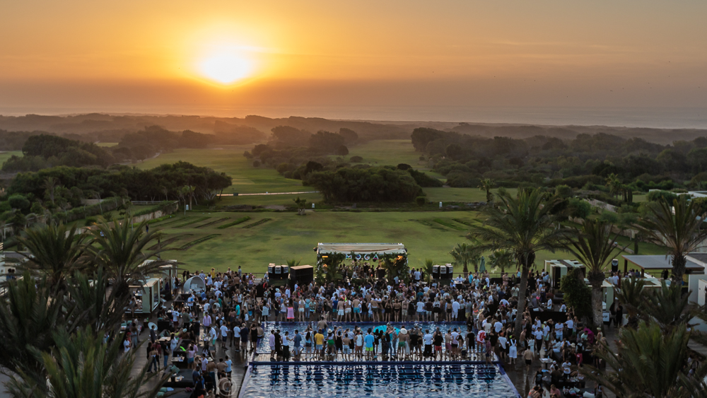 Crowd enjoying a sunset performance at MOGA Festival Essaouira 2024